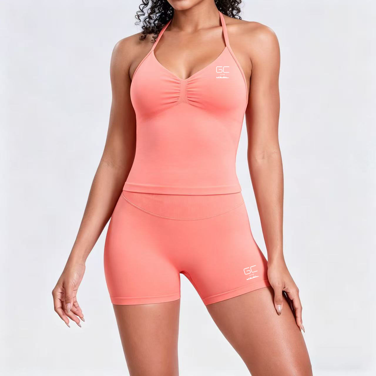 Kirra Contour Halter Tank - Sorbet