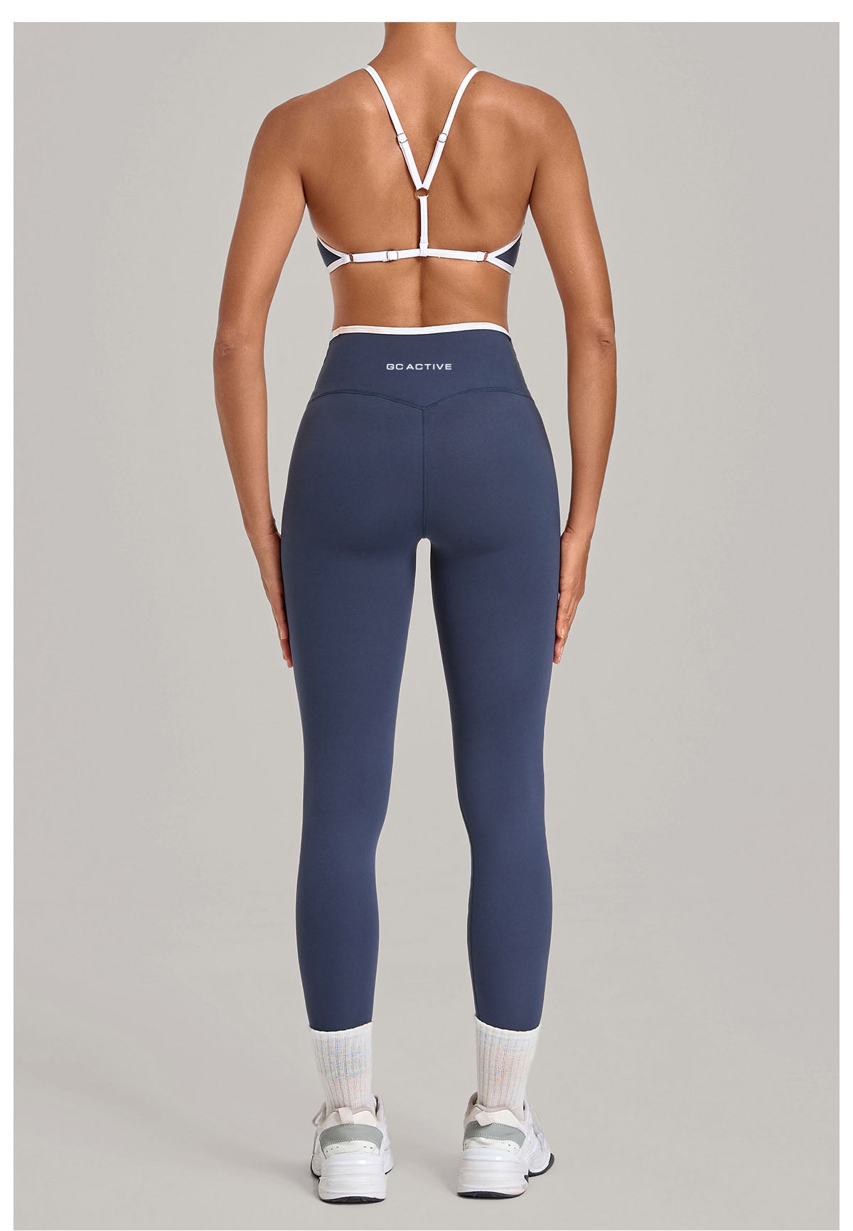 Burleigh Contrast Crop - Steel Blue