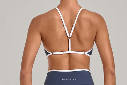 Burleigh Contrast Crop - Steel Blue
