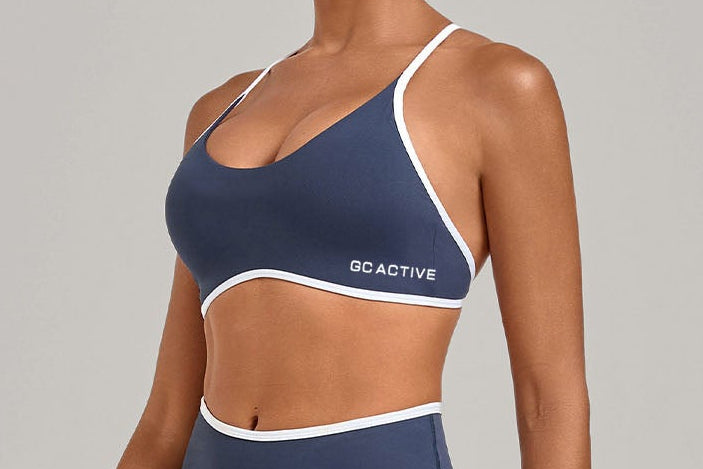 Burleigh Contrast Crop - Steel Blue