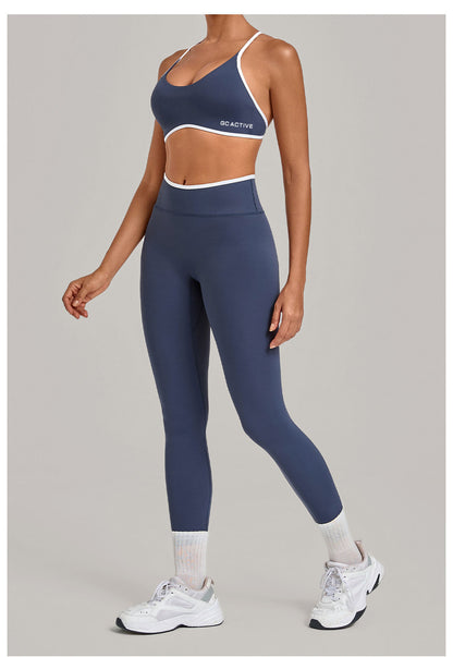 Burleigh Contrast Crop - Steel Blue