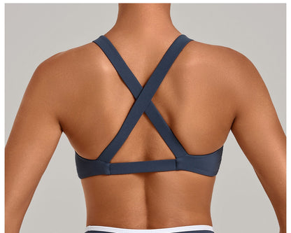 Burleigh Contrast Bralette - Steel Blue