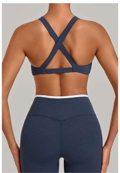 Burleigh Contrast Bralette - Steel Blue