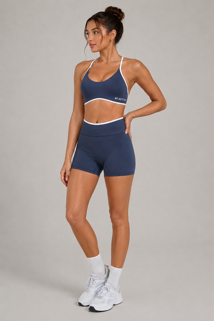 Burleigh Contrast Shorts - Steel Blue