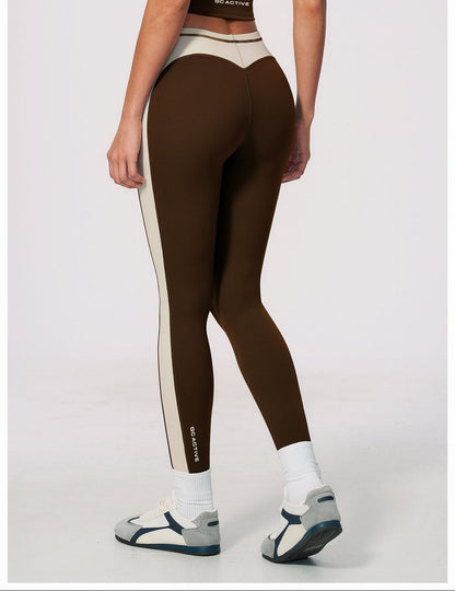 Cooly Colour Block Tights - Cafe Latte