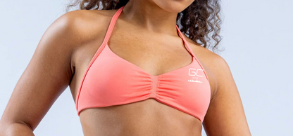 Kirra Contour Halter Crop - Sorbet