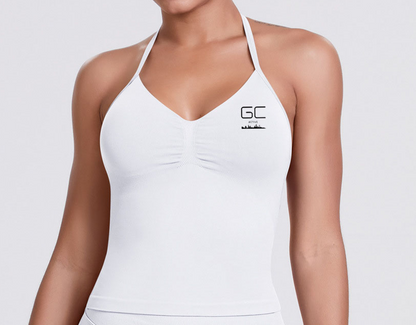 Kirra Contour Halter Tank - Snow