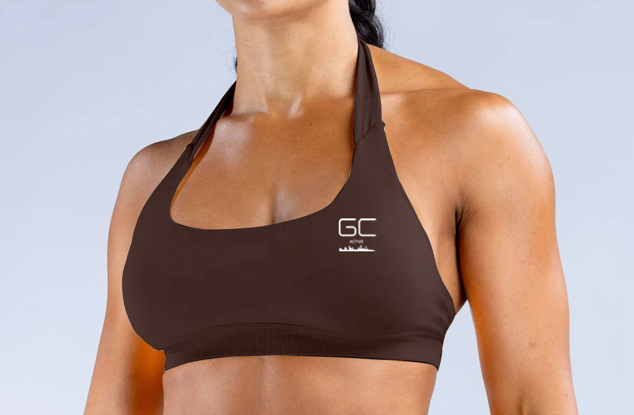 Kirra Halter Crop - Rich Cocoa