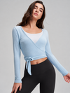 Palm Beach Wrap Top - Coastal Blue