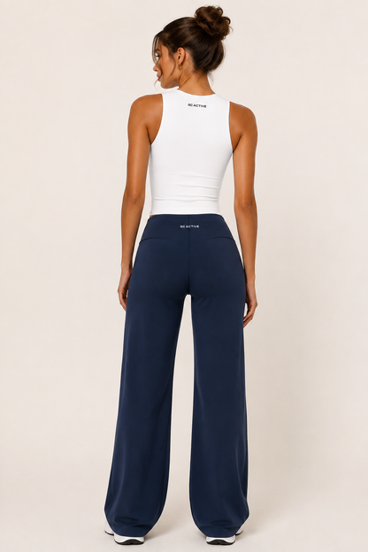 Palm Beach Wide Leg Pants - Navy
