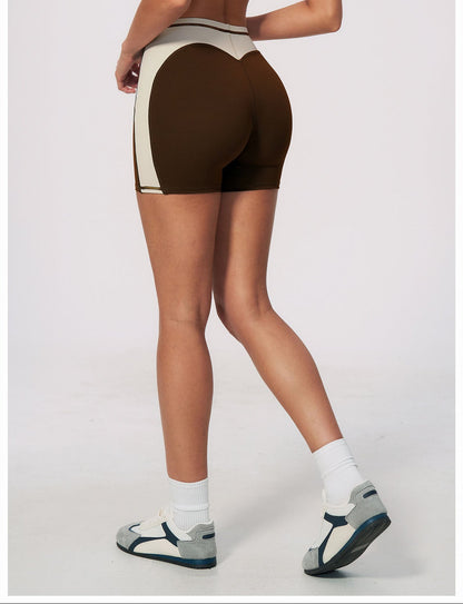 Cooly Colour Block Shorts - Cafe Latte