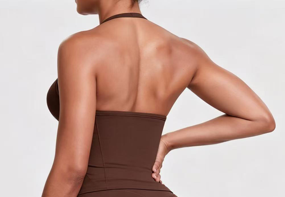 Kirra Contour Halter Tank - Rich Cocoa
