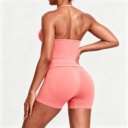 Kirra Contour Halter Tank - Sorbet